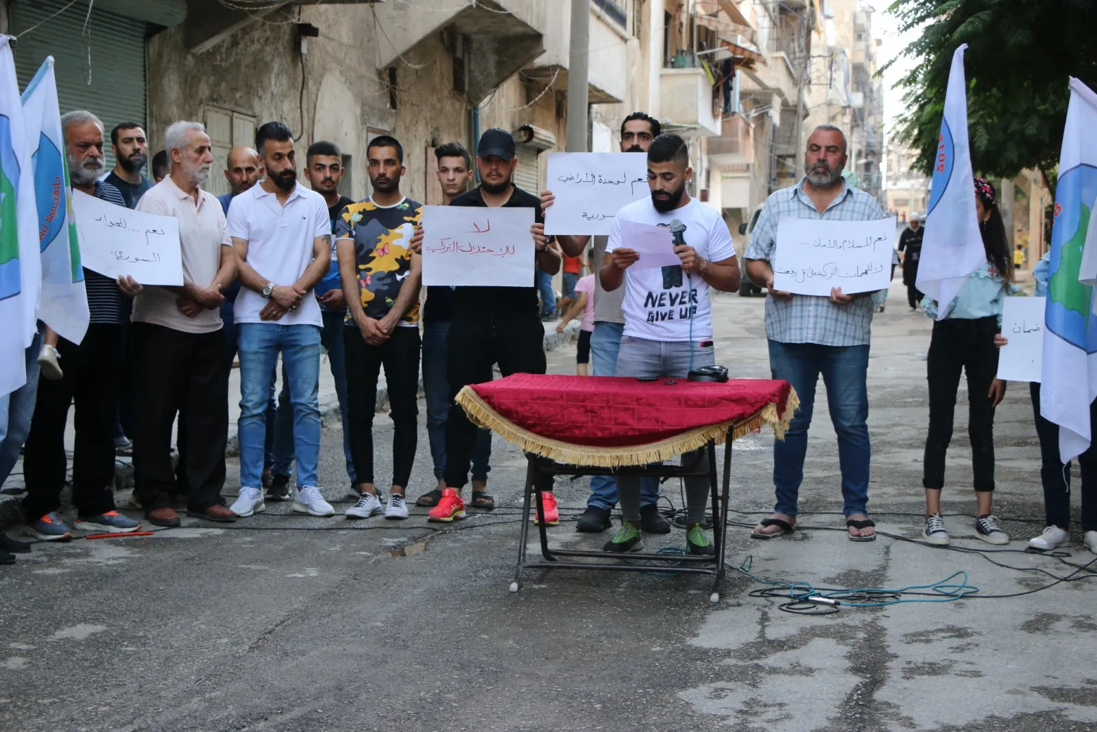 Rûspiyan û partiyeke siyasî ya Helebê gefên dagirkeriya Tirk şermezar kirin