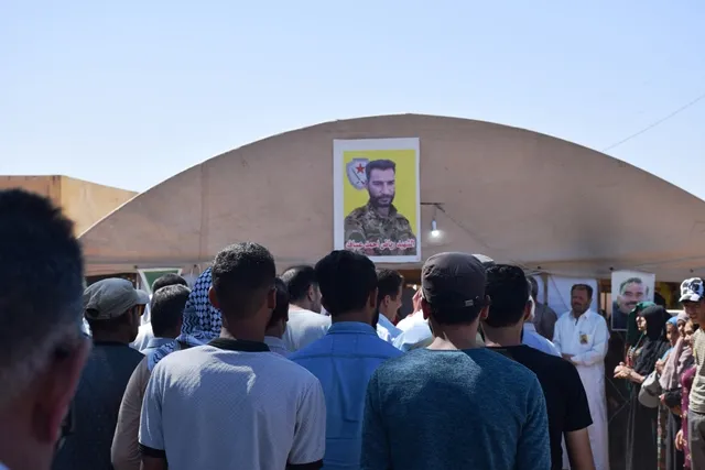​​​​​​​Pêkhateyên kantona Qamişloyê tev li merasîma sersaxiyê ya şehîd Riyad Esaf bûn