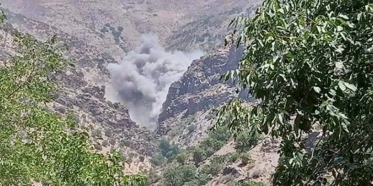 Dewleta Tirk a dagirker deverên li Başûrê Kurdistanê bombebaran kirin
