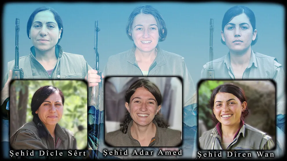 Nasnameyên 3 gerîlayên YJA Starê yên li Amedê şehîd bûbûn eşkere bûn