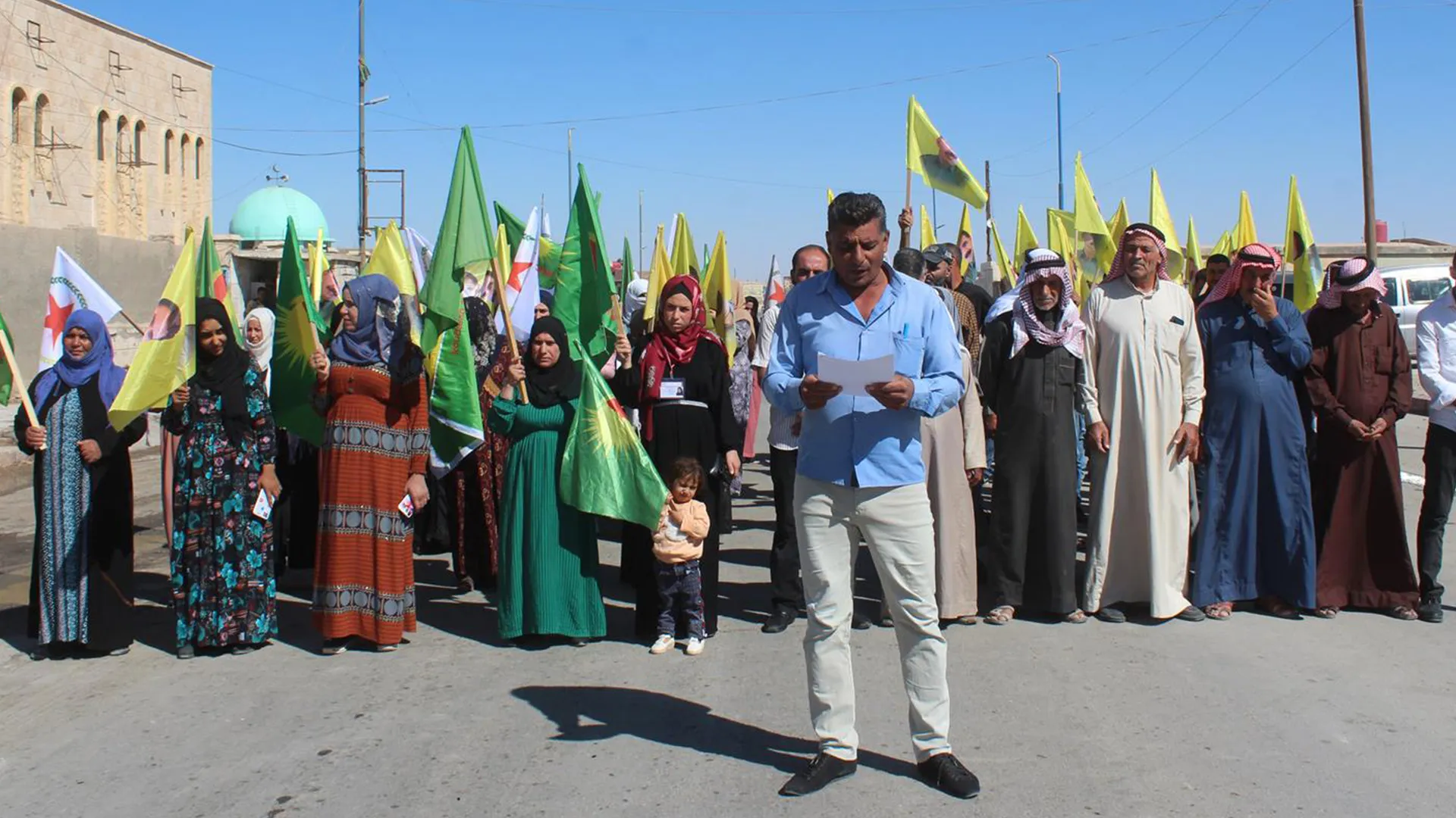 ​​​​​​​Şênî û rûspiyên Holê tecrîd û êrişên dagirkeriya Tirk protesto kirin