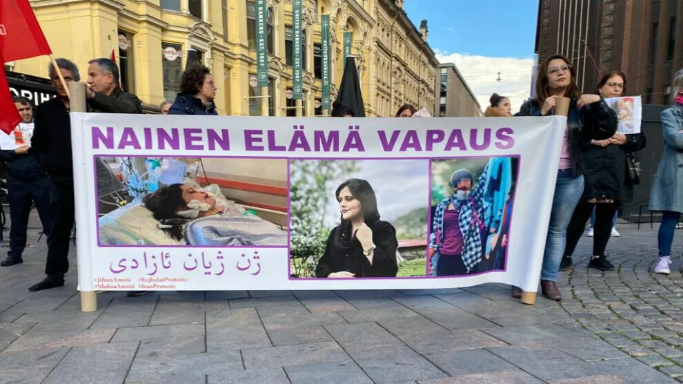 Li Fînlandiyayê Kurdistanî û dostên wan piştgiriya serhildana li Rojhilat û Îranê kir
