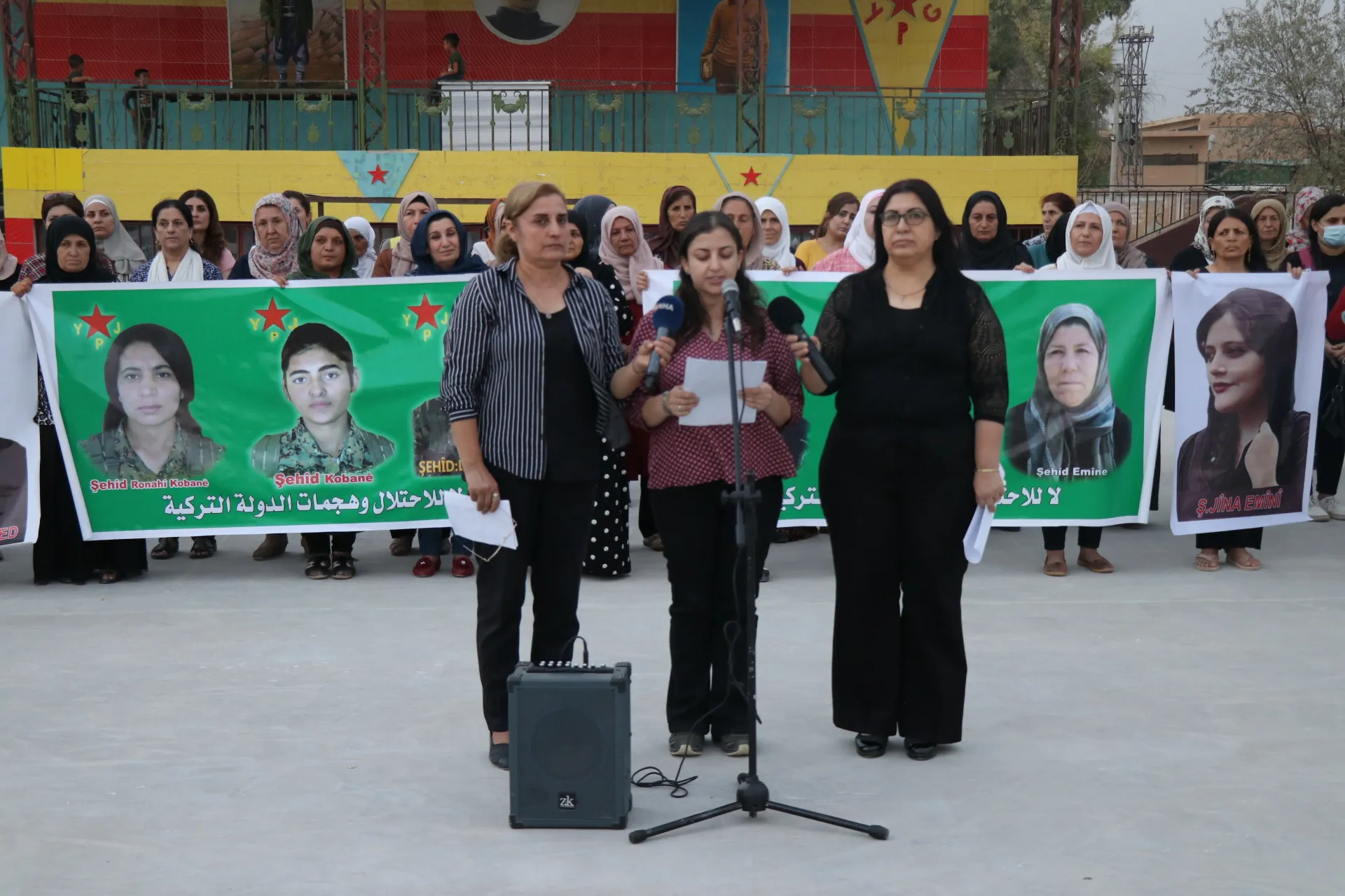 Forma Çalakiyên Hevbeş a Tevger û Rêxistinên Jinan banga rawestandina sûcên dagirkeriya Tirk kir