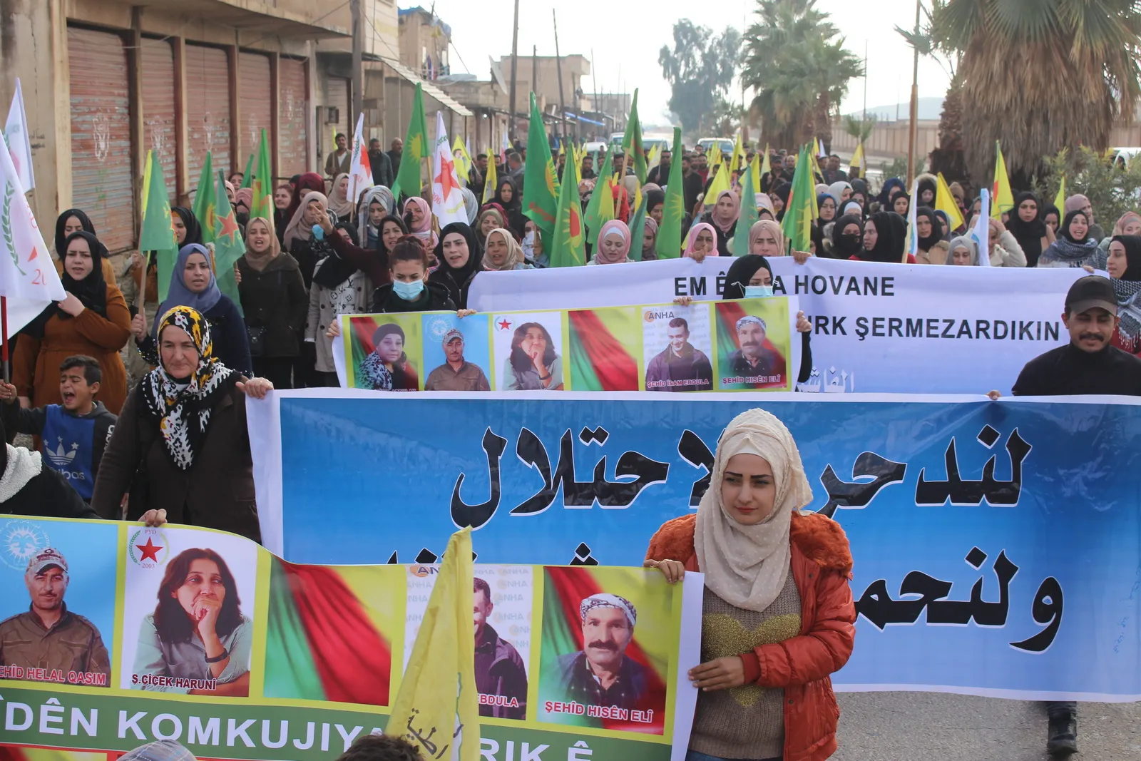 Şêniyên kantona Qamişlo êrişên qirkirinê şermezar kirin