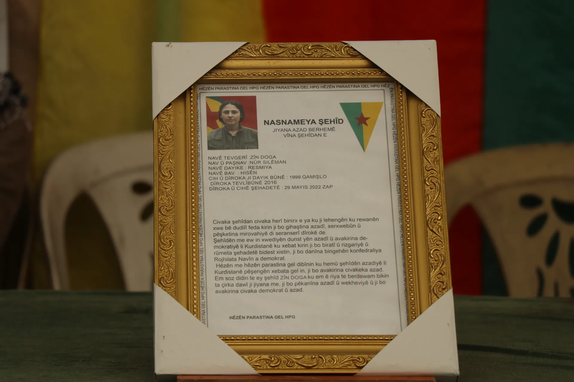 Li Qamişlo, merasîmên xiyabî ji 2 şehîdên gerîla re