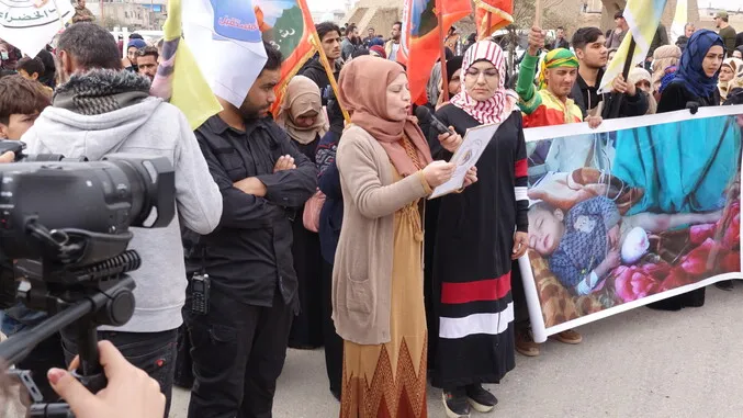 Şêniyên Reqayê li dijî êrişên dagirkeriyê derketin