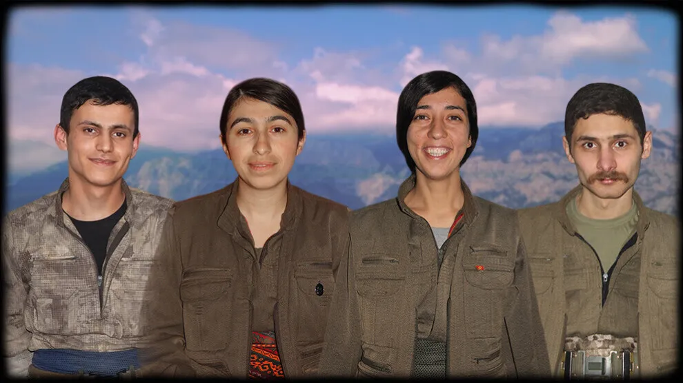 ​​​​​​​Nasnameyên 4 gerîlayên li Zapê şehîd bûne hatin eşkerekirin