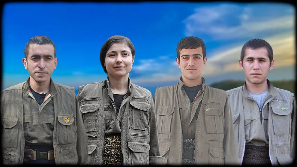 ​​​​​​​Nasnameyên 4 gerîlayên şehîd hatin eşkerekirin