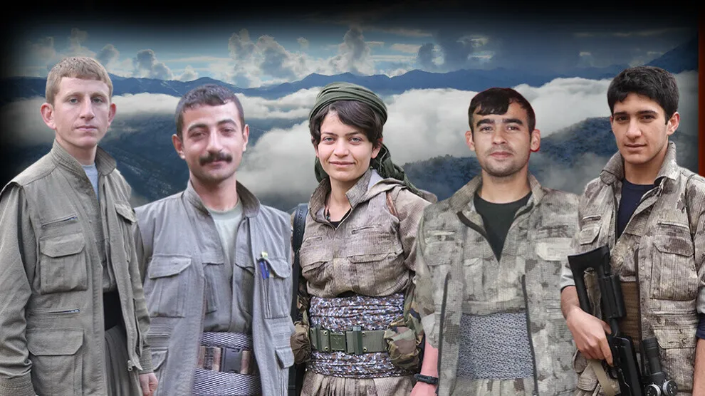 Nasnameyên 5 gerîlayên şehîd bûn, hatin eşkerekirin