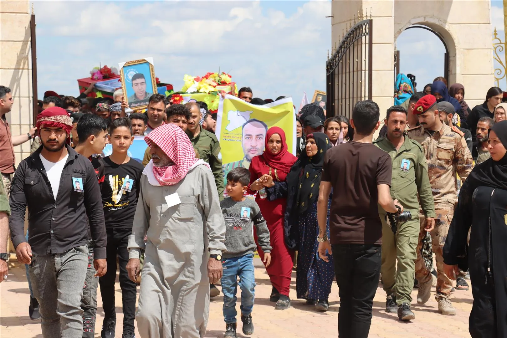 Li Hesekê merasîma oxirkirina du şehîdan