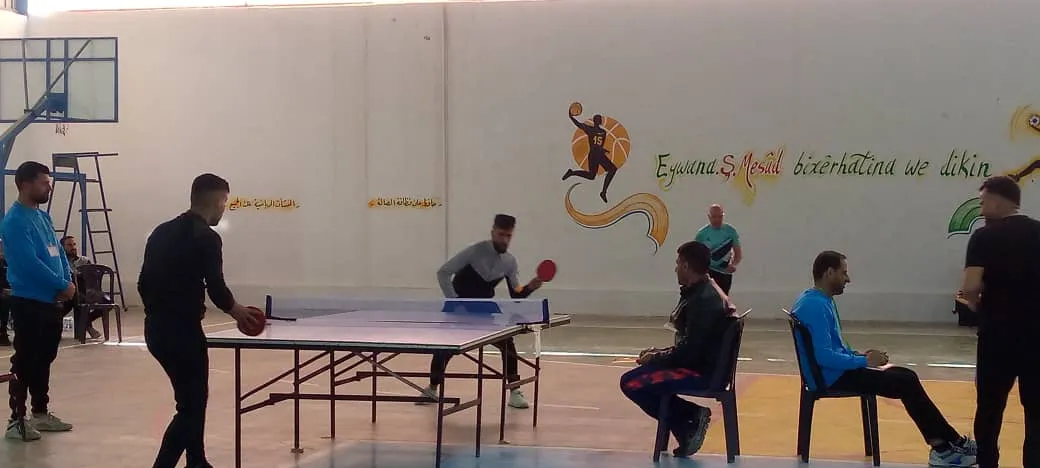 ​​​​​​​Turnuveya ping pongê ya li ser asta Bakur û Rojhilatê Sûriyeyê dest pê kir