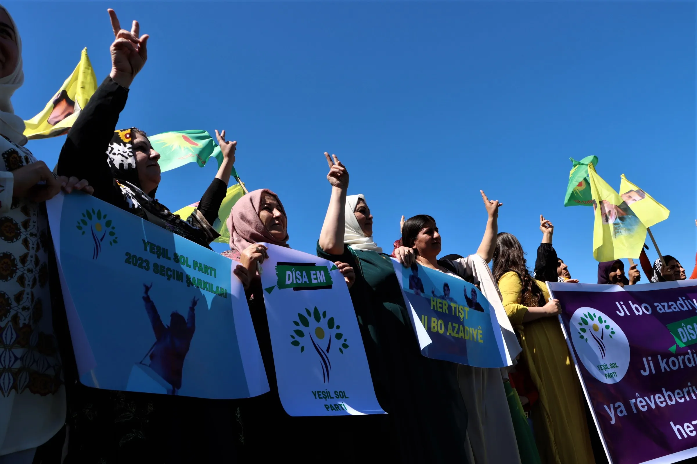 ​​​​​​​Jinên ji Cizîrê piştgirî dan namzetên Partiya Çepên Kesk
