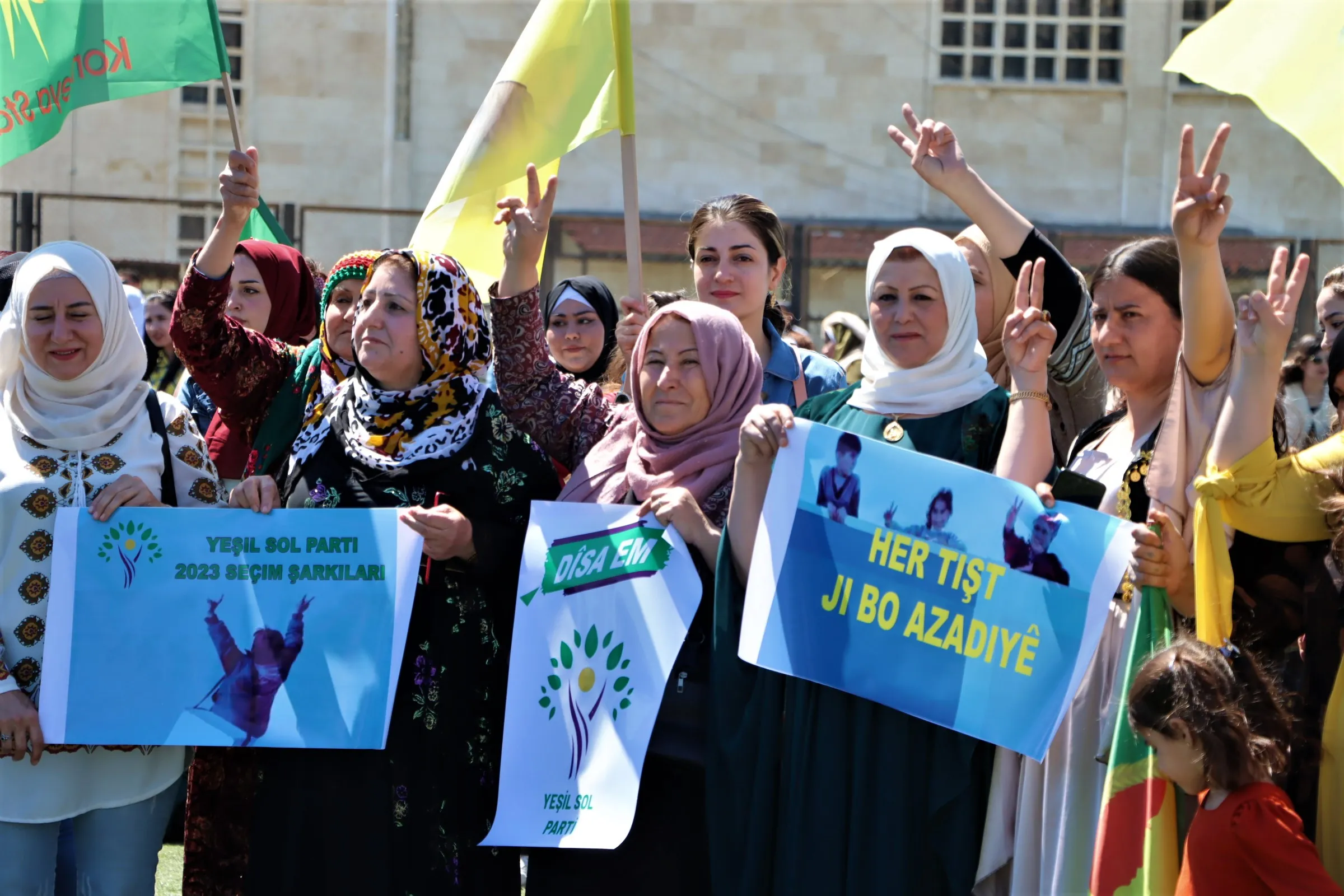 ​​​​​​​Jinên ji Cizîrê piştgirî dan namzetên Partiya Çepên Kesk