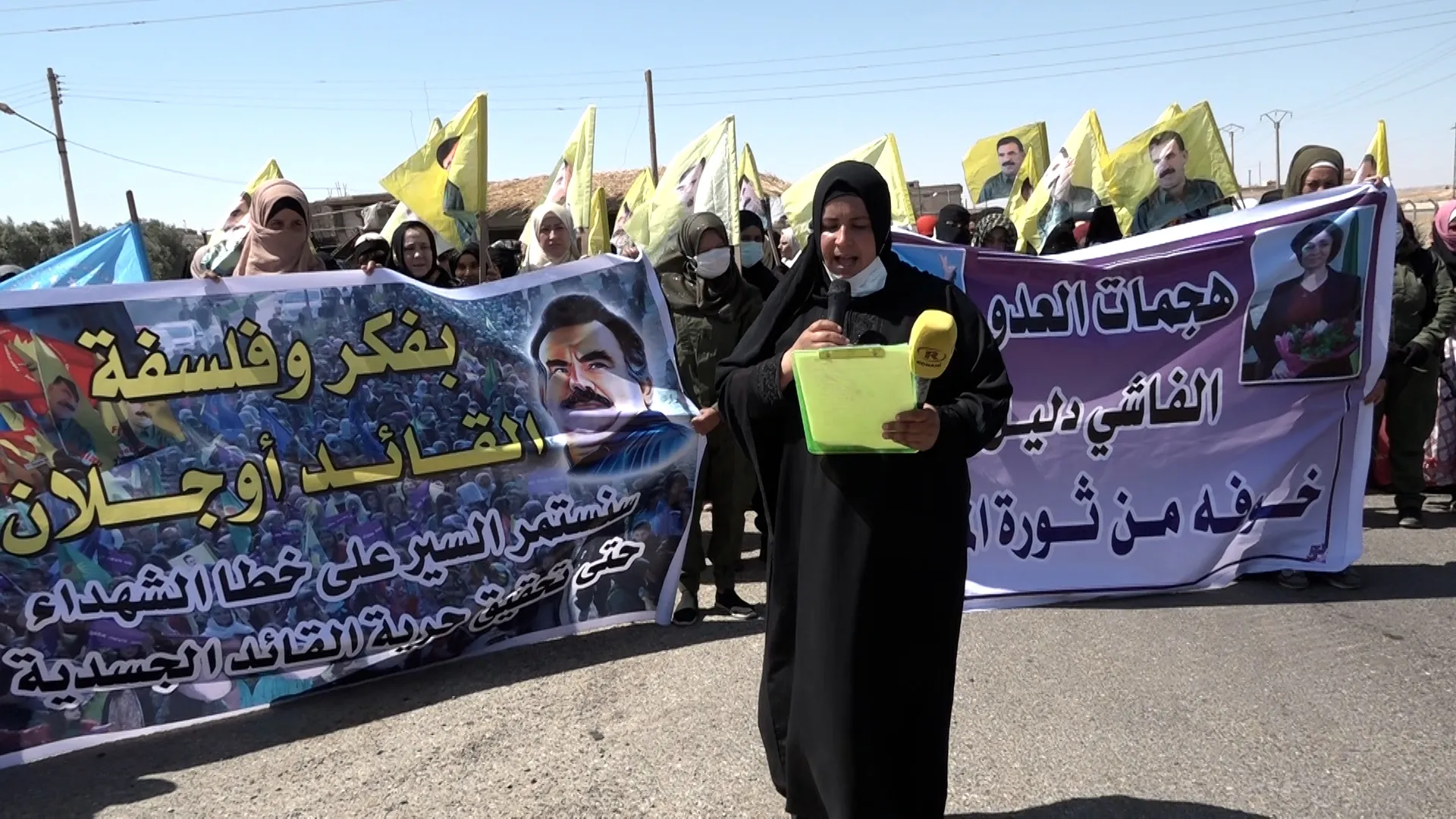Tecrîd û gefxwarinên li Rêber Abdullah Ocalan bi çalakiyan hatin protestokirin