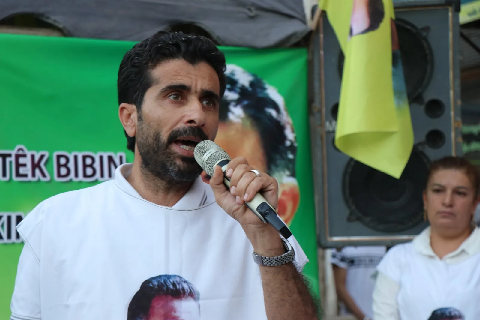 Ji bo piştgiriya Rêber Abdullah Ocalan çalakiya konvedanê li Helebê hate lidarxistin