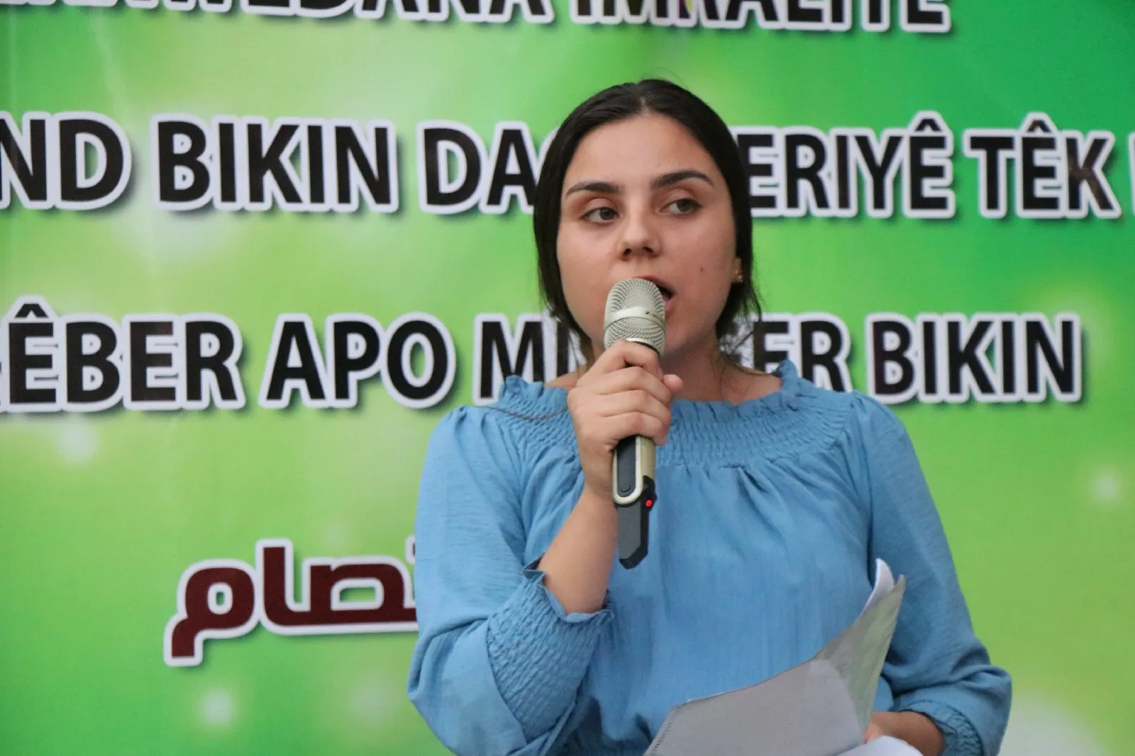 Ji bo piştgiriya Rêber Abdullah Ocalan çalakiya konvedanê li Helebê hate lidarxistin