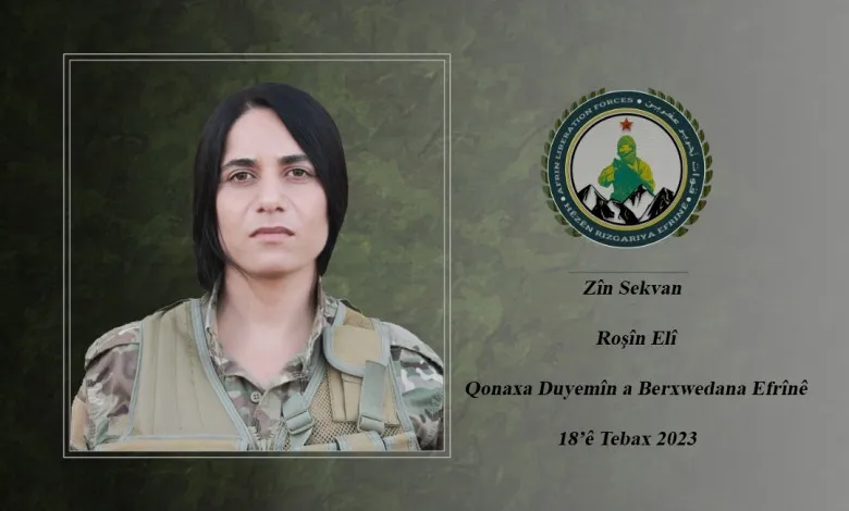 HRE: Hevrêya me Zîn Sekvan şehîd bû