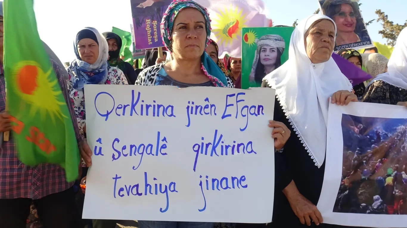 Li Şehbayê meşa piştgiriyê ya bi jinên Şengal û Efganistanê re