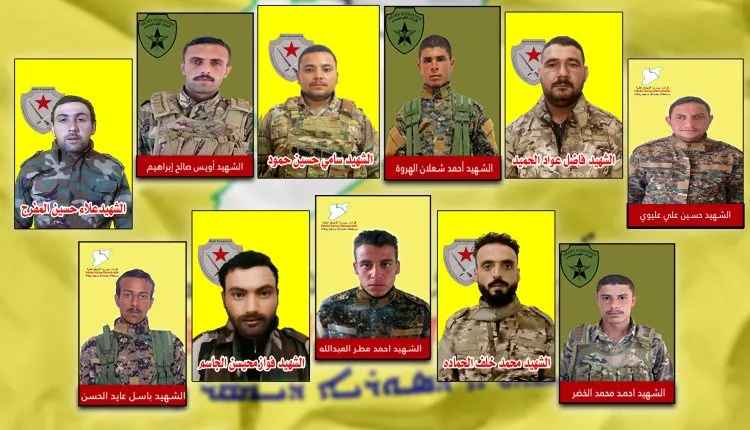 Nasnameyên 11 şehîdên operasyona ′Xurtkirina Ewlehiyê′ hatin aşkerakirin