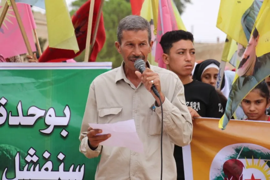 Bi pêşengiya ciwanan ji bo azadiya Rêber Abdullah Ocalan meşiyan