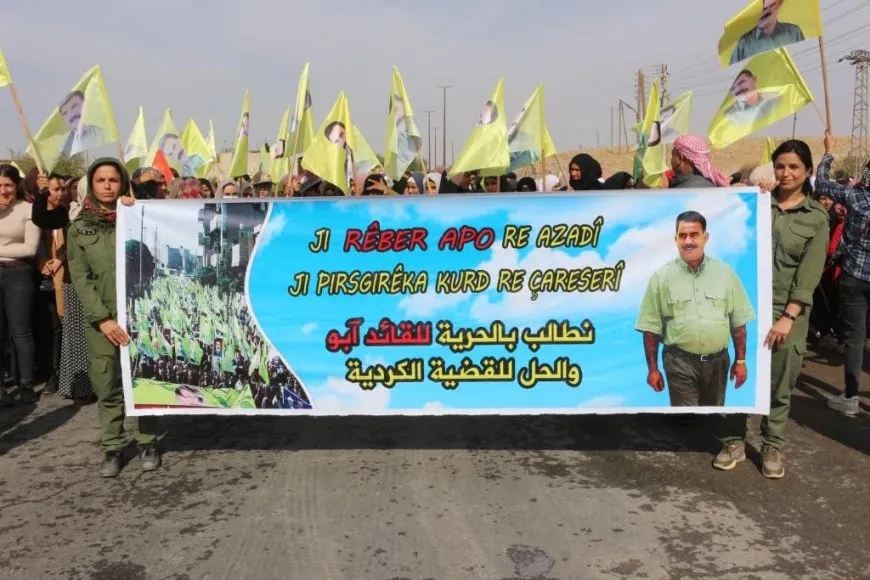 Xelkê Sirînê ji bo azadiya Rêber Abdullah Ocalan meşiya