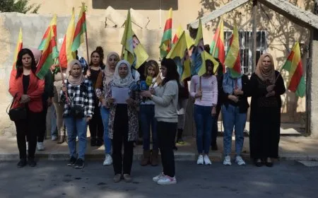 Nivîsgeha Jinan a TEV-DEM`ê banga têkoşîna hevpar a jinan kir