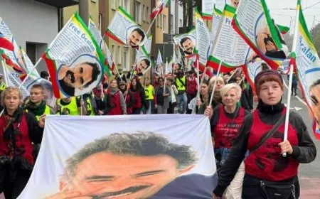 Dê ji bo Rêber Abdullah Ocalan li Ewropayê meş bên lidarxistin