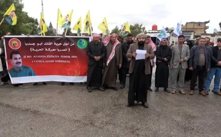 Niştecihên Dêrazorê doza azadiya Rêber Abdullah Ocalan kir