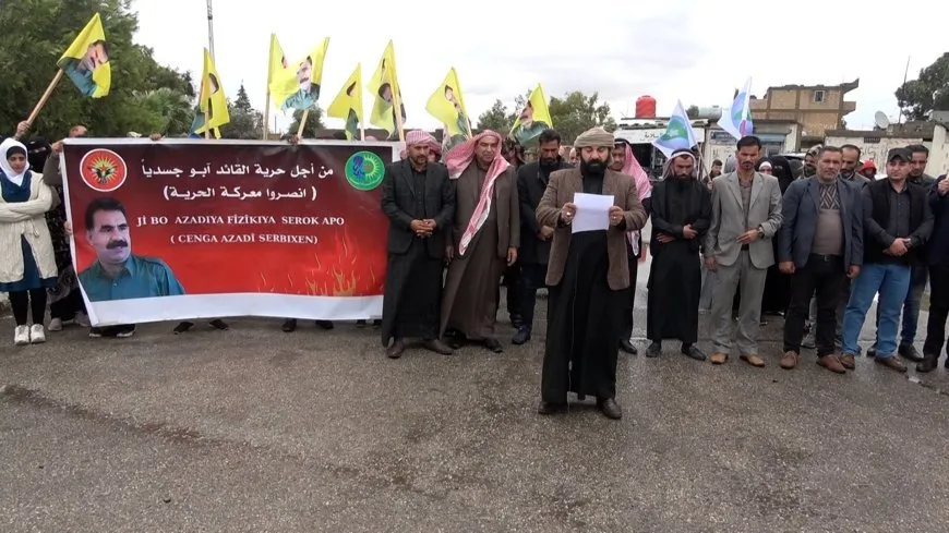 Niştecihên Dêrazorê doza azadiya Rêber Abdullah Ocalan kir
