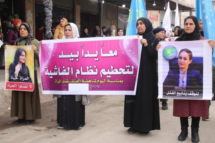 Di roja têkoşîna li dijî tundiyê de girseyên gel û jinan banga azadiya jinan kir