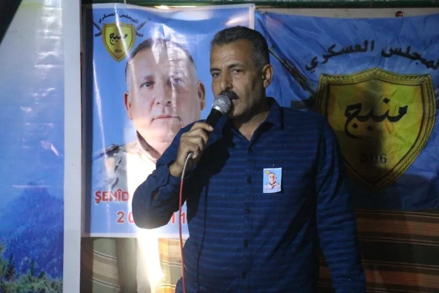Ji malbata fermandarê Meclîsa Leşkerî ya Minbicê re sersaxî hat xwestin