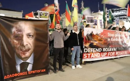 Li Atînayê Erdogan hate protesto kirin
