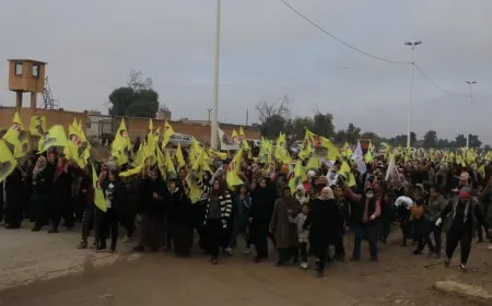 Li Hesekê meşa girseyî ya ji bo Rêber Abdullah Ocalan