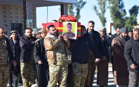 Şehîd Ziyad El Hisên li Şedadê hate veşartin