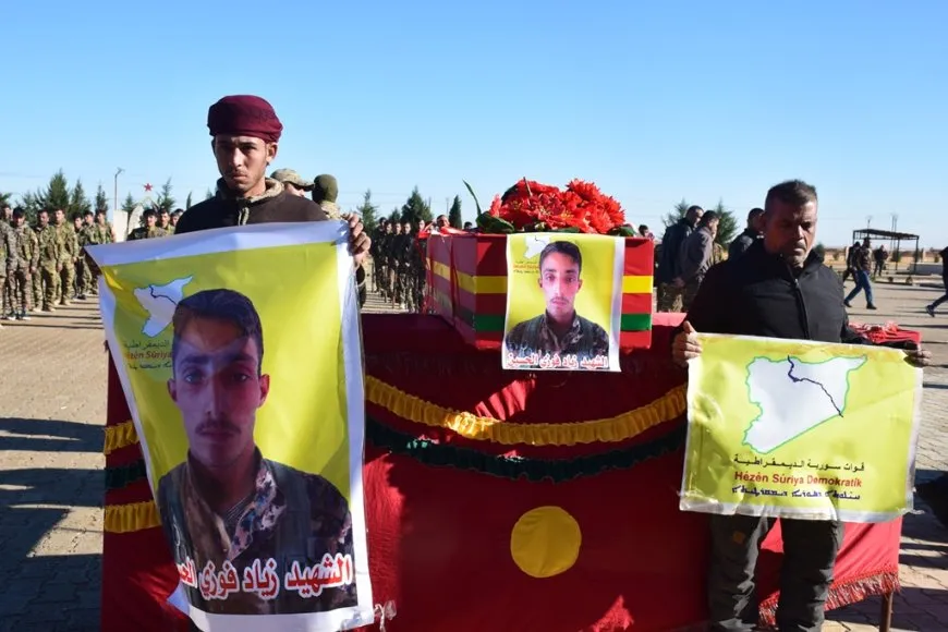 Şehîd Ziyad El Hisên li Şedadê hate veşartin