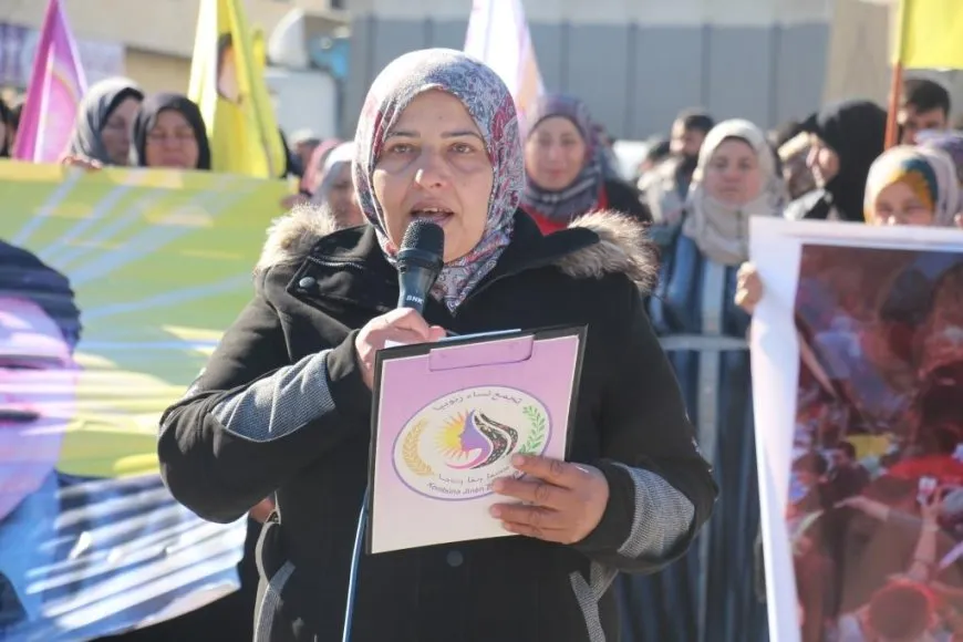 Şêniyên kantona Mînbicê berxwedana zindanan silav kir