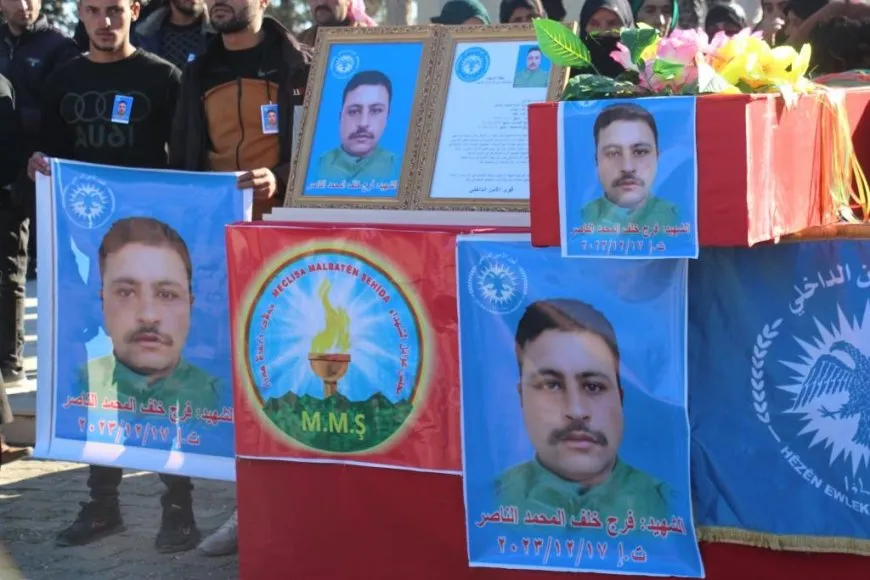 Şêniyên Minbicê cenazeyê şervanekî Hêzên Ewlekariya Hundirîn spart axê