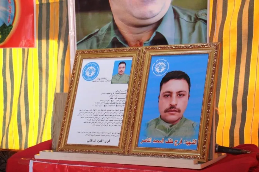 Xelkê Minbicê sersaxî da malbata şehîd Ferec El Nasir