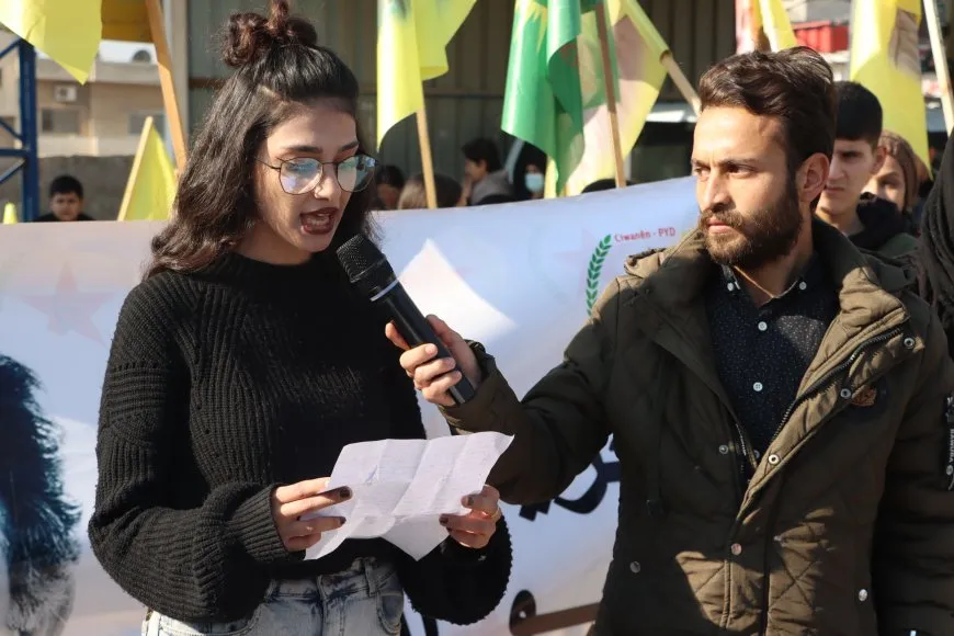 Li Qamişloyê meşa girseyî ya ji bo Rêber Abdullah Ocalan