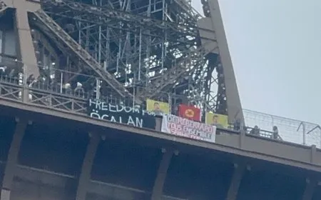 Gelê Kurd û dostên wan ji bo azadiya Rêber Abdullah Ocalan li qadanin