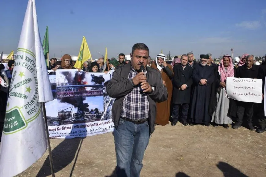 Şêniyên kantona Cizîrê êrişên dewleta Tirk şermezar kirin