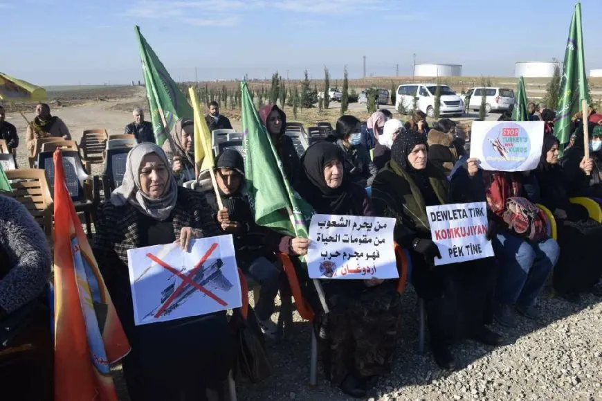 Şêniyên kantona Cizîrê êrişên dewleta Tirk şermezar kirin