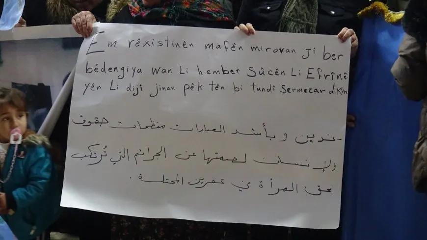 Li Şehbayê cezayê darvekirinê li dijî jinên Efrînê hate şermezarkirin