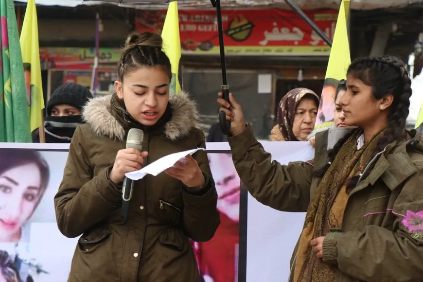Jinên li Helebê êrişên Tirkyeyê şermezar kirin