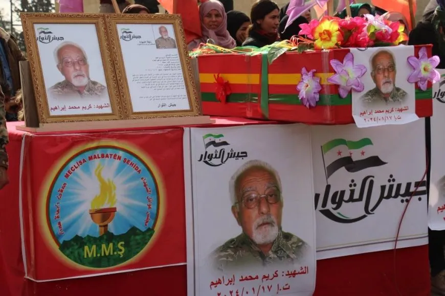 Xelkê Minbicê şehîd Kerîm Îbrahîm oxir kir