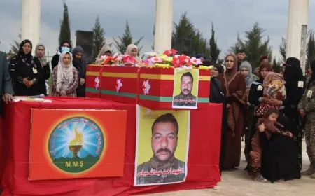 Şervanê QSD`ê şehîd Ehmed El Ebbas hate oxirkirin