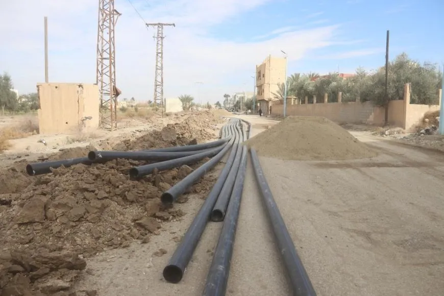 Rêveberiya Xweser li Dêrazorê torên ava vexwarinê guhartin