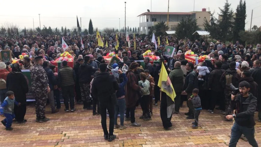 Merasîma oxirkirina 5 şehîdên QSD`ê li Hesekê dest pê kir