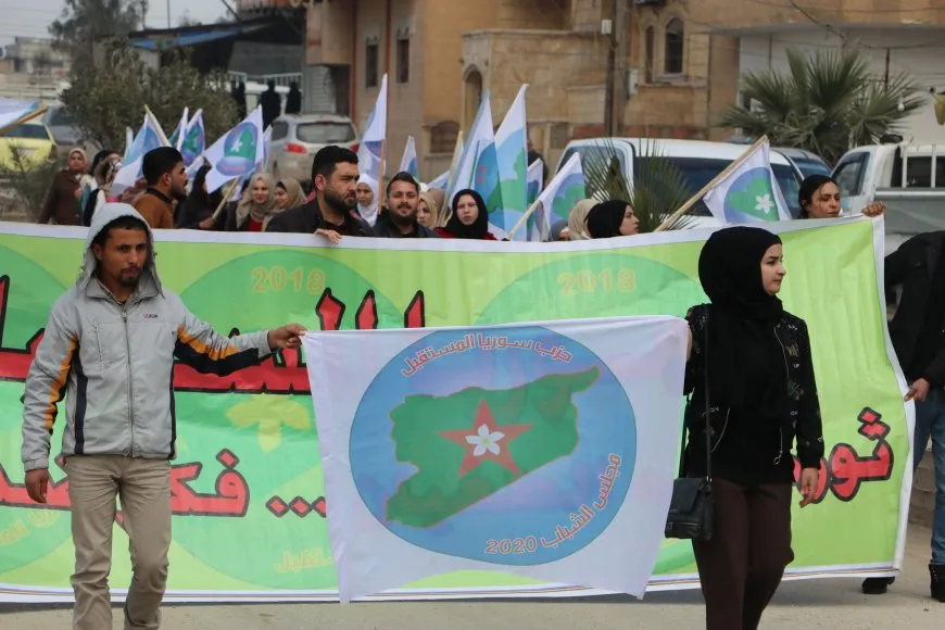 Ciwan li dijî êrişên dagirkeriyê meşiyan