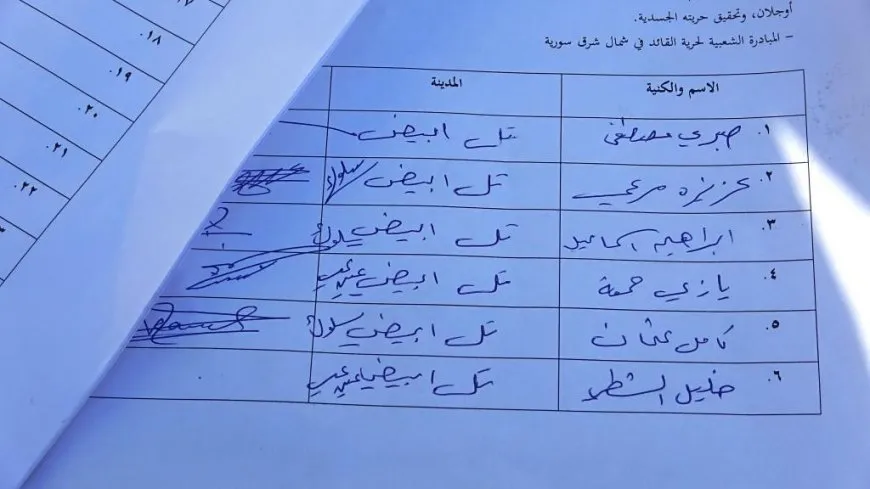 Koçberên Girê Spî ji bo azadiya Rêber Abdullah Ocalan îmzeyan didin
